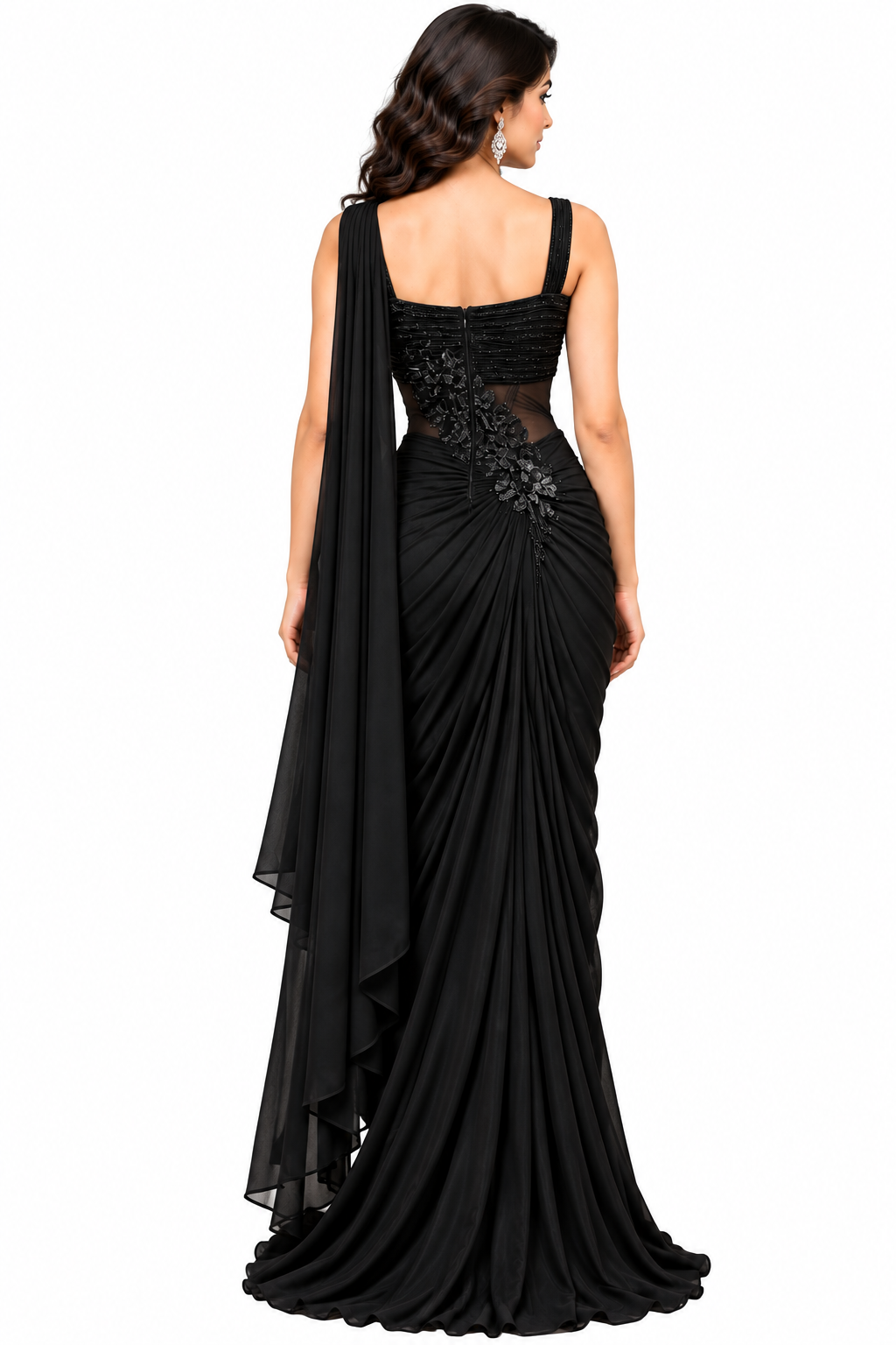 Drape Sari Wiring Blouse - DSK Cauter designer wear, image 2