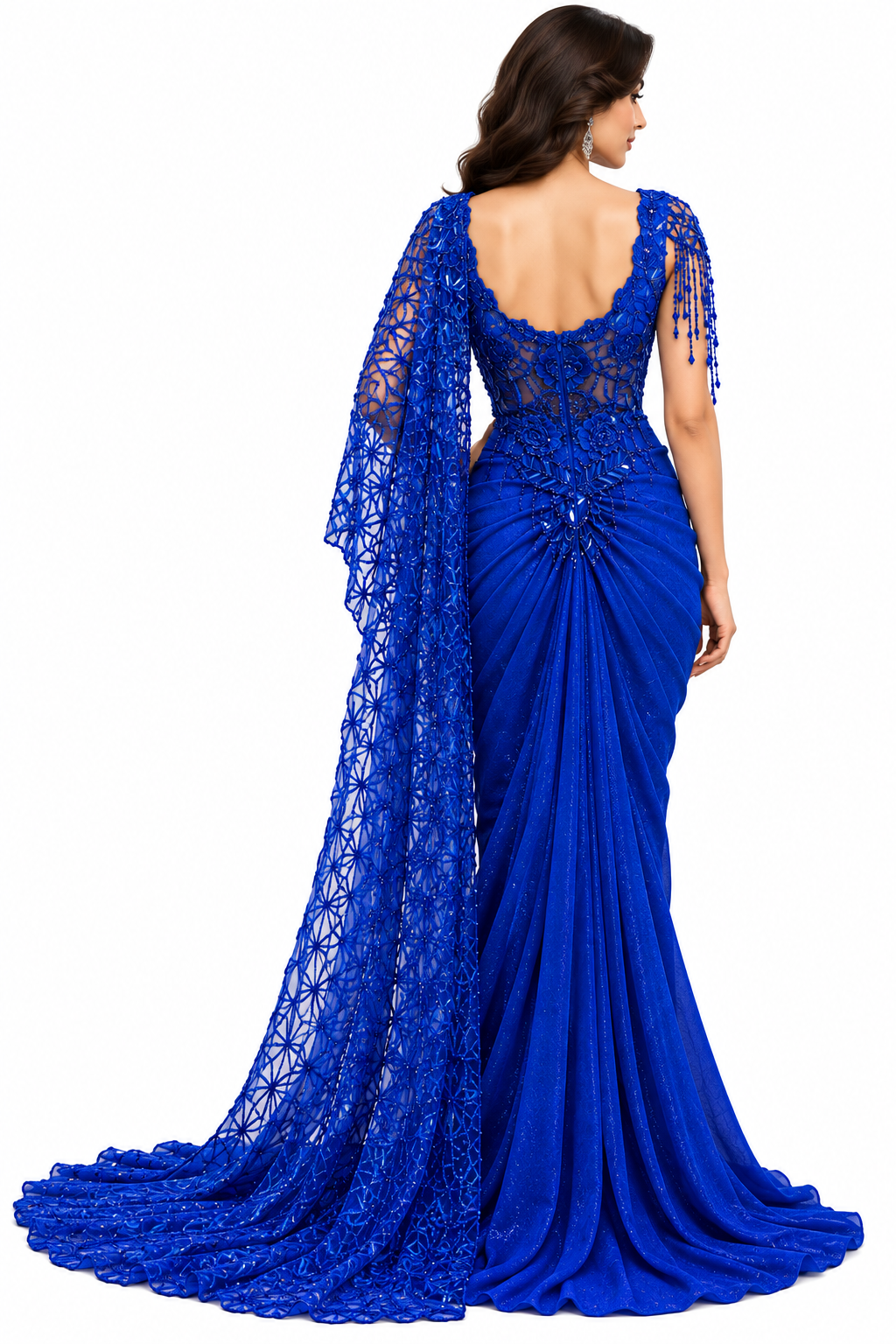 Drape Sari Hand Work Pallu - DSK Cauter designer wear, image 4