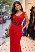 Drape Sari with Hand Indori Blouse