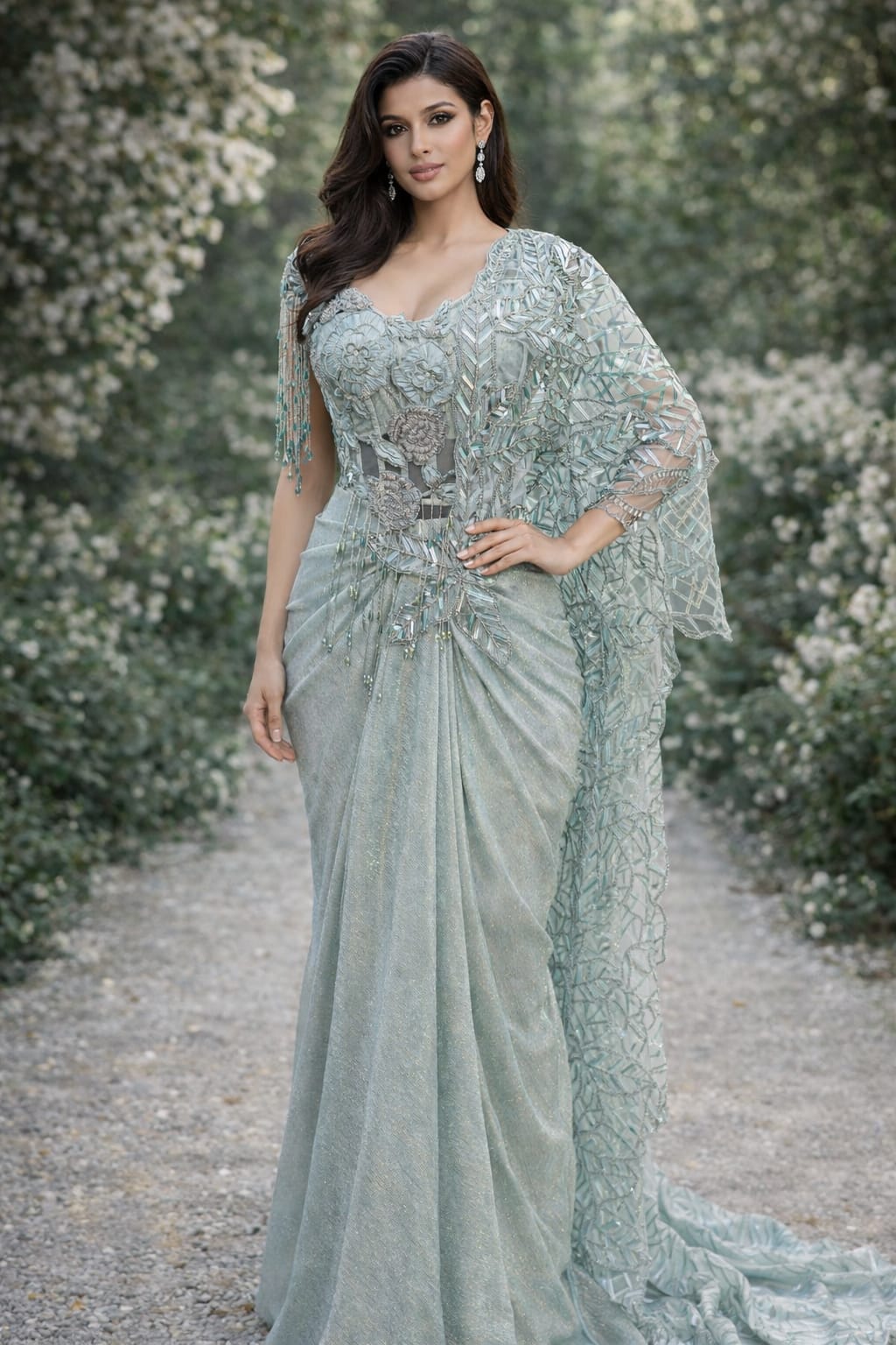 Drape Sari Hand Work Pallu