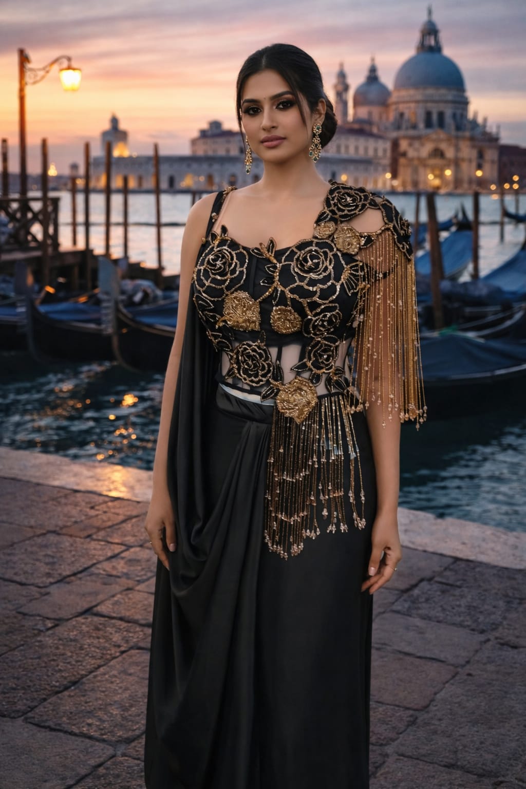 Co-Ord Set Saree Drape with Tassels