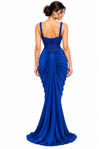 Corset Top with Draped Skirt - DSK Cauter designer wear, image 2